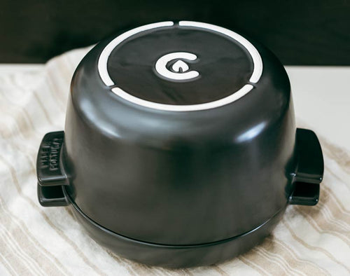 Cru Ceramic Dutch Oven upside down