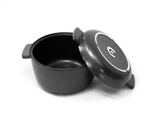 Cru Ceramic Dutch Oven opened