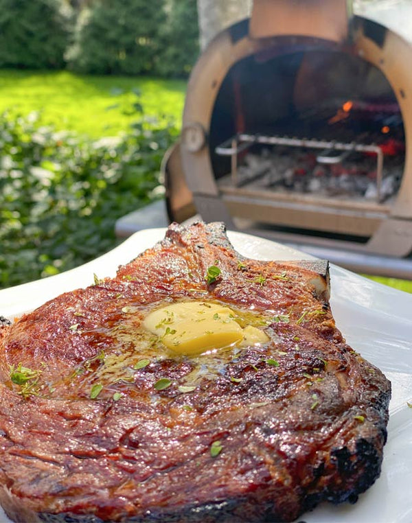 grilled food with Cru Ovens Grill Grid